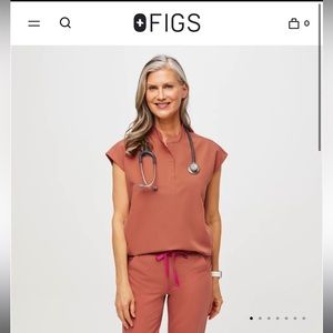 Terracotta Rafaela Oversized Scrub top